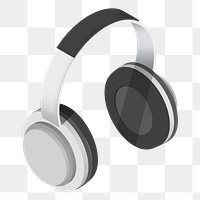 Headphones png illustration, transparent background