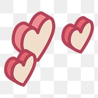 PNG Valentine's icon illustration sticker, transparent background
