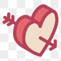 PNG valentine's icons illustration sticker, transparent background