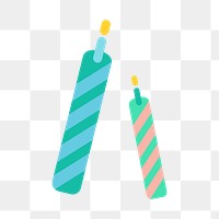 Birthday candles png sticker, transparent background