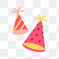 Party hats png sticker, transparent background