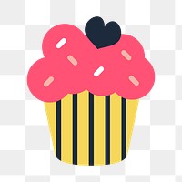 Cupcake png sticker, transparent background