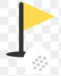 PNG golf icon illustration sticker, transparent background