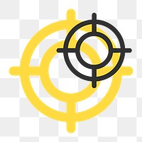 Crosshair png element, transparent background