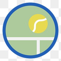 PNG tennis ball icon illustration sticker, transparent background