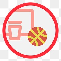 PNG basketball icon illustration sticker, transparent background