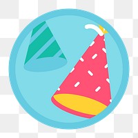 Party hats png sticker, transparent background