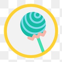 Lollipop png sticker, transparent background