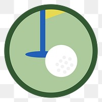 PNG golf icon illustration sticker, transparent background