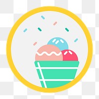 Cupcake png sticker, transparent background