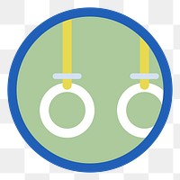 PNG gymnastics icon illustration sticker, transparent background
