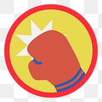 PNG boxing gloves icon illustration sticker, transparent background