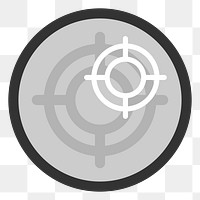 PNG crosshair icon illustration sticker, transparent background