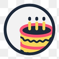 Birthday cake png sticker, transparent background