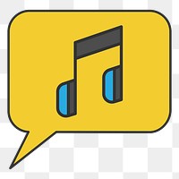 PNG music discussion  illustration sticker, transparent background