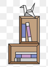 Book box png illustration, transparent background