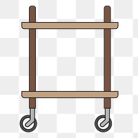 Kitchen trolley png illustration, transparent background