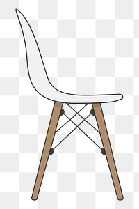 PNG a chair illustration sticker, transparent background