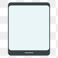 Png digital tablet flat sticker, transparent background