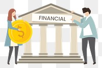 Bank png illustration, transparent background