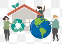 Recycle png illustration, transparent background