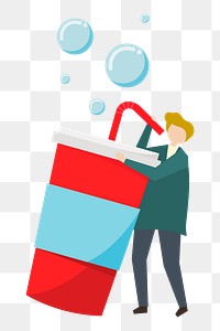 Drink png illustration, transparent background