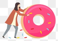 Donut png illustration, transparent background