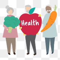 Healthy food png illustration, transparent background