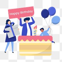 Birthday party png illustration, transparent background