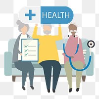 Health insurance png illustration, transparent background