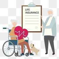 Life insurance png illustration, transparent background