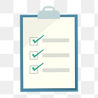 Checklist clipboard icon png,  transparent background 