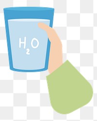 Png water chemistry icon, transparent background