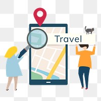 GPS png illustration, transparent background