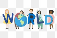 Save the world png illustration, transparent background