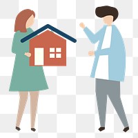 New house png illustration, transparent background