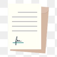 Business document icon png, transparent background 