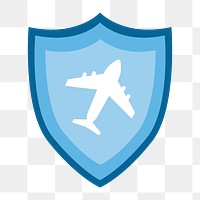 Travel insurance icon png,  transparent background 