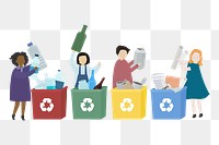 Recycle png illustration, transparent background