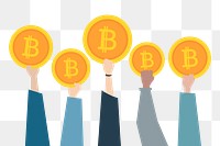 Bitcoin png illustration, transparent background