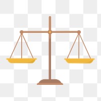 Justice scales icon png, transparent background 