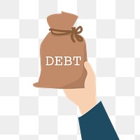Debt financial png illustration, transparent background