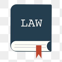 Law book icon png,  transparent background 