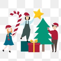 Christmas png illustration, transparent background