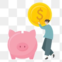 Savings png illustration, transparent background