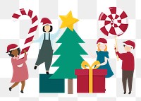 Christmas png illustration, transparent background