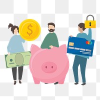 Savings png illustration, transparent background