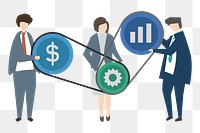 Business teamwork png illustration, transparent background