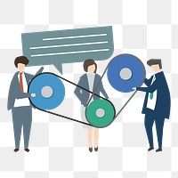 Business teamwork png illustration, transparent background