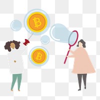 Bitcoin png illustration, transparent background